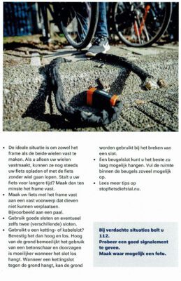 Fietsen of lopen? Voorkom diefstal van uw fiets!